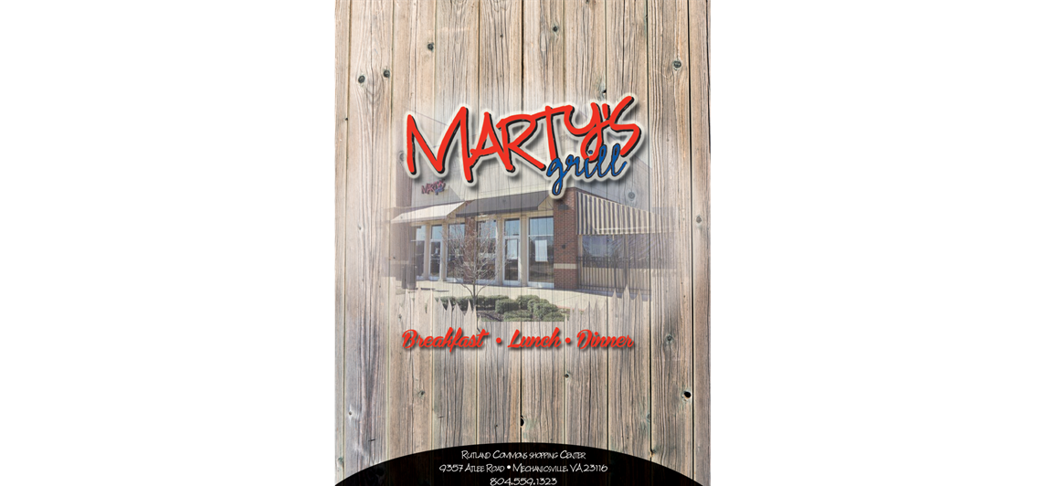New Sponsor Marty's Grill Rutland Shopping Center