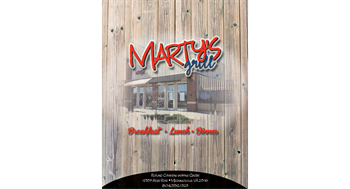 Thank you Marty's Grill for your support